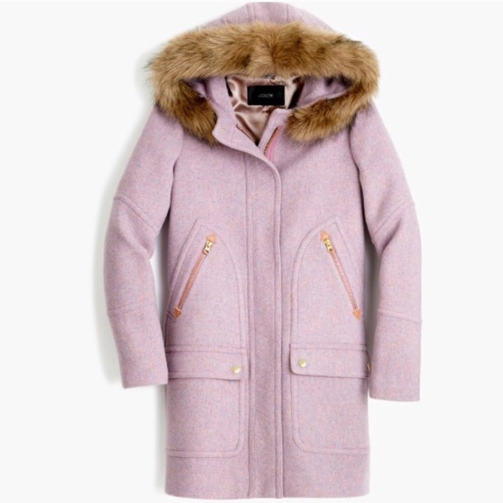 J. CREW STADIUM CLOTH CHATEAU PARKA HOODED JACKET